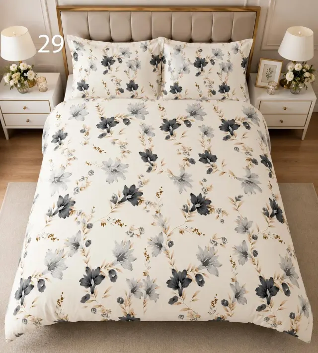 Indigo Blossom Bedsheet Set