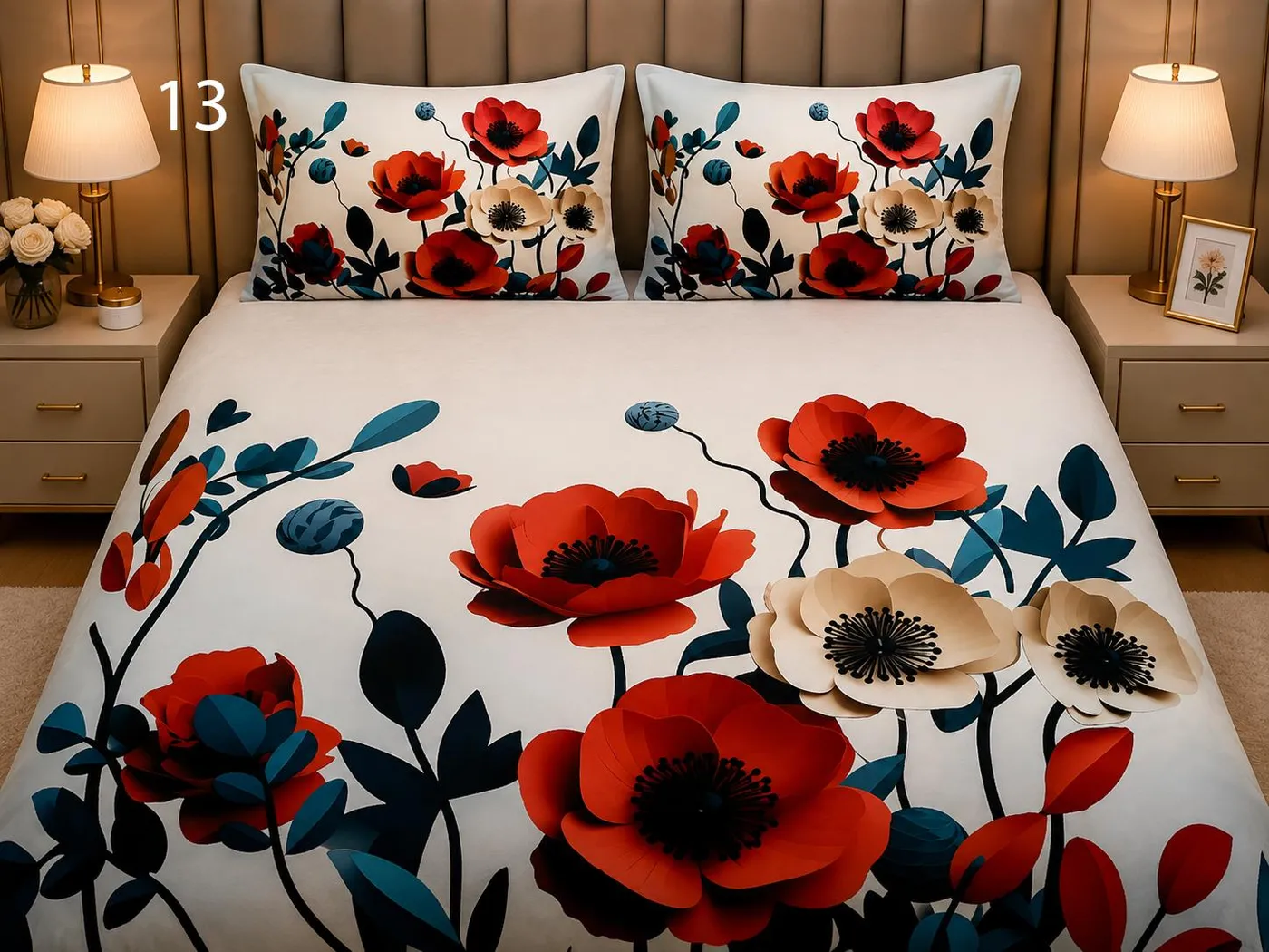 Scarlet Poppy Bedsheet Set