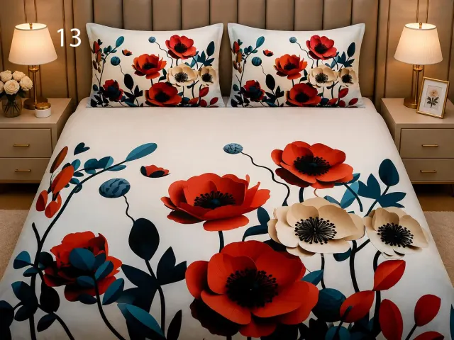 Scarlet Poppy Bedsheet Set