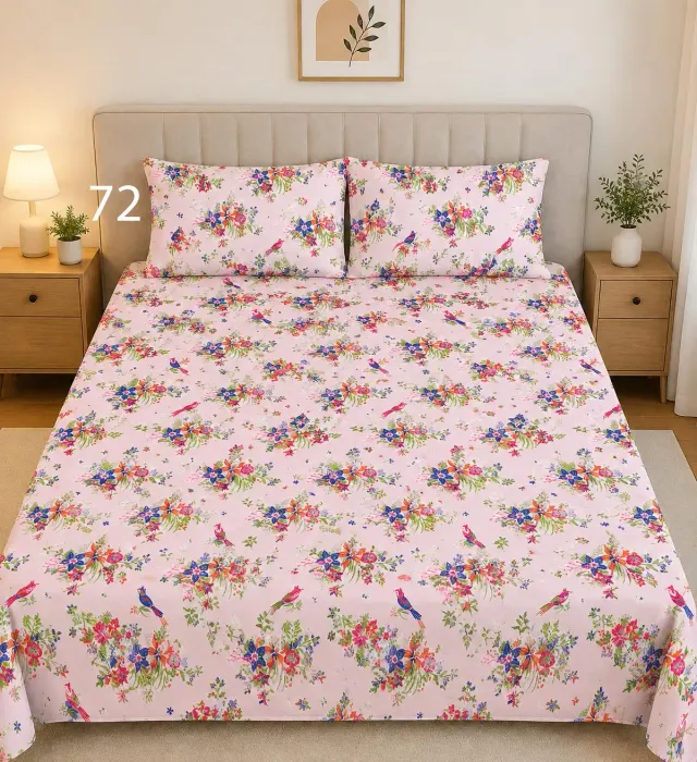 Pink Ditsy Floral Bedsheet Set
