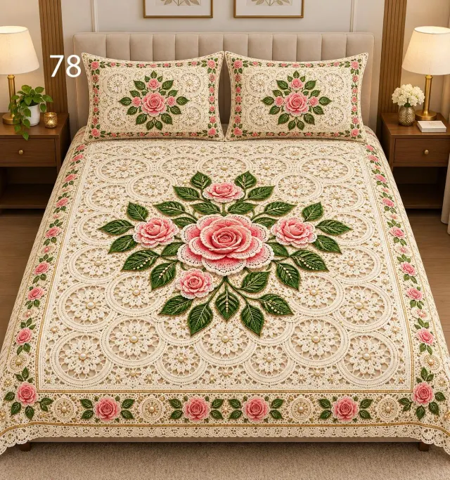 Rose Mandala Bedsheet Set
