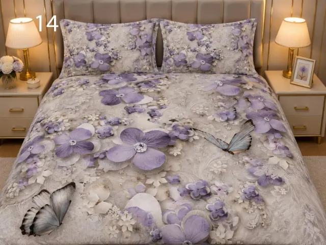 Lavender Butterfly Bedsheet Set