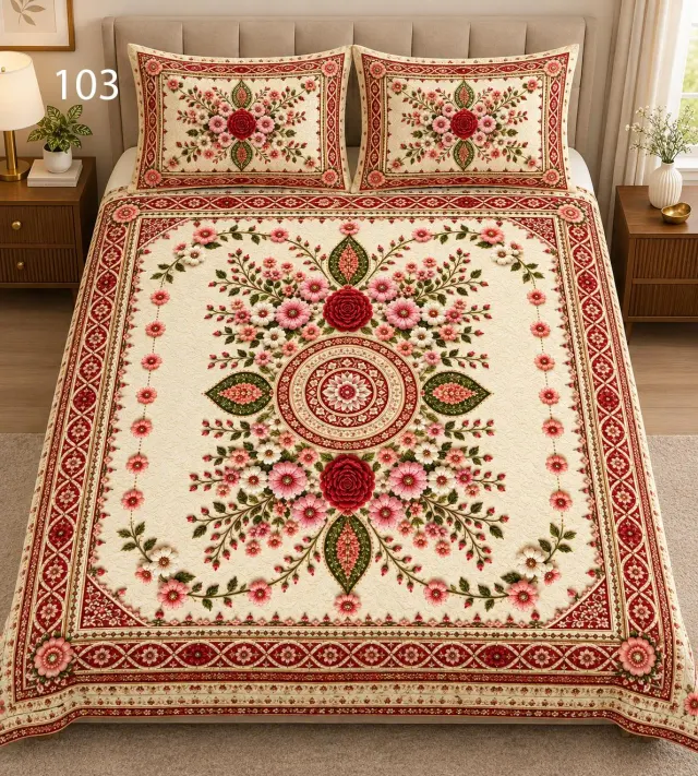 Rose Medallion Bedsheet Set