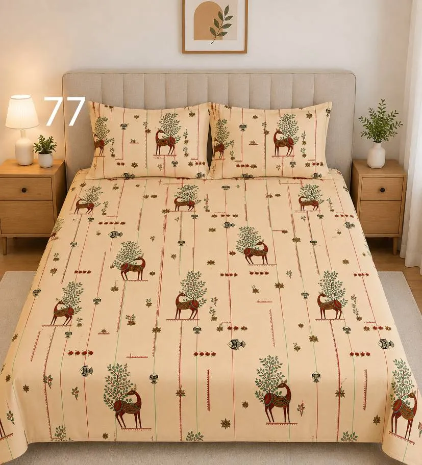 Deer Forest Bedsheet Set