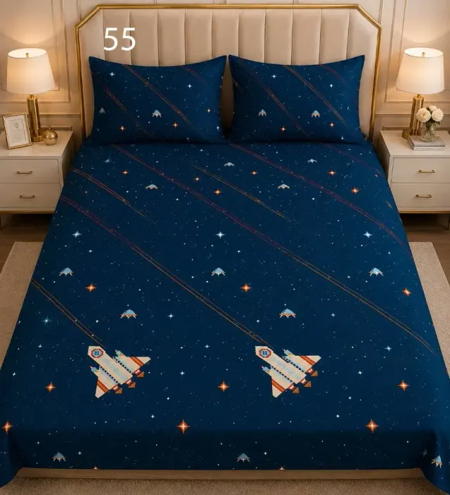Rocket Night Bedsheet Set
