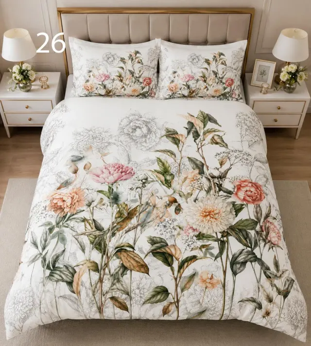 Wildflower Sketch Bedsheet Set
