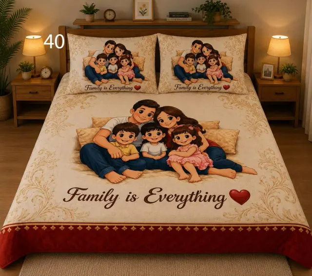 Family Is Everything Bedsheet Set